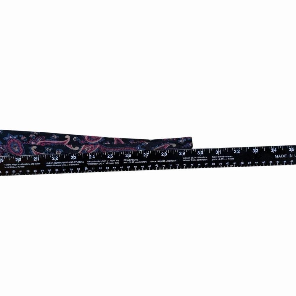 VTG Bert Pulitzer‎ Mens Multicolor Paisley Floral Silk Ancient Madder Neck Tie